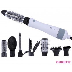 Perie multifunctionala pentru coafat 8 in 1, 1200W, alb, Surker, HB845