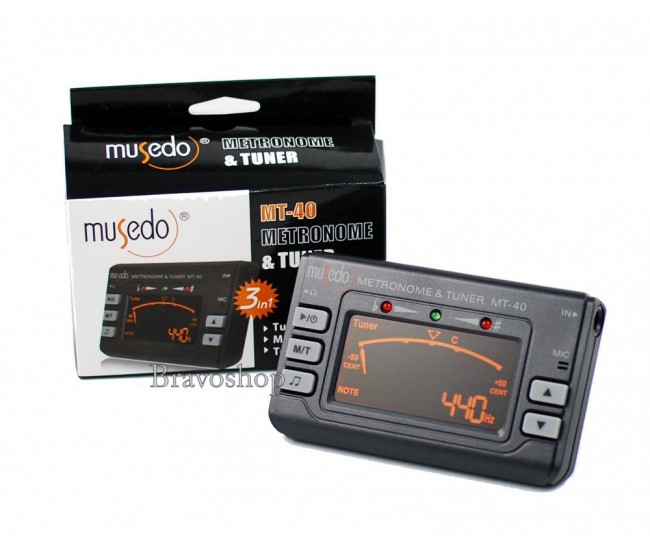 Aparat pentru acordat instrumente muzicale - Tuner, metronom si generator de ton pentru chitara MT-40 Aparat pentru acordat instrumente muzicale - Tuner, metronom si generator de ton pentru chitara MT-40
