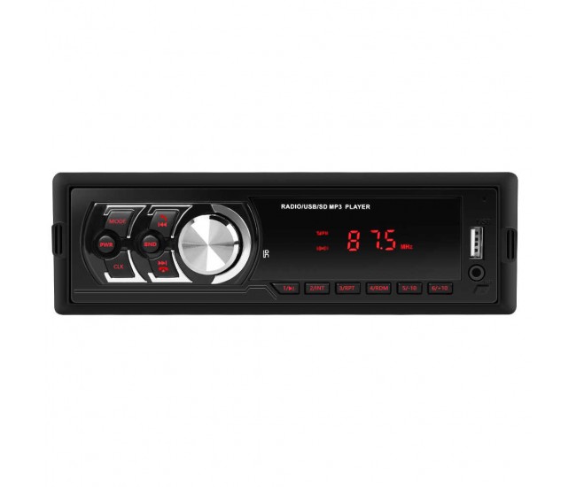 Radio de masina USB, SD, ecran LED rosu - 1781E