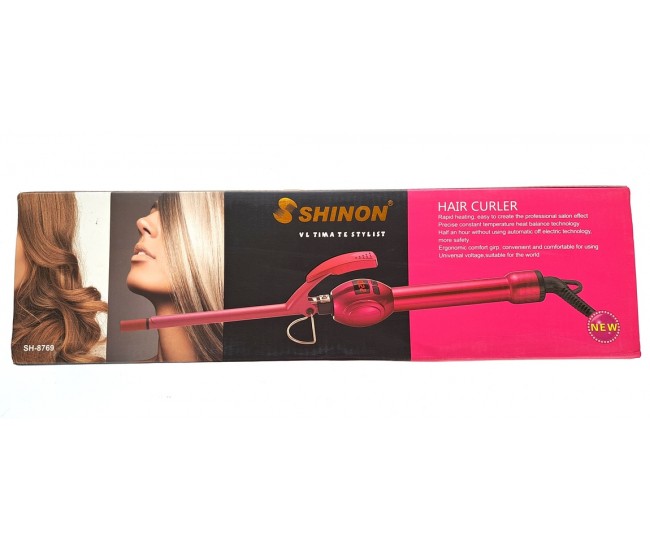 Ondulator ceramic profesional Bucle Afro Silhouette 19mm, 120-230 grade, Rosu SHINON - SH8769