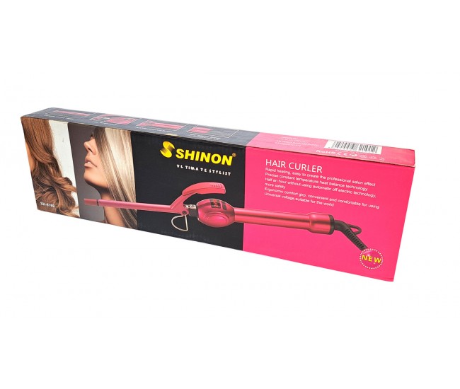 Ondulator ceramic profesional Bucle Afro Silhouette 19mm, 120-230 grade, Rosu SHINON - SH8769