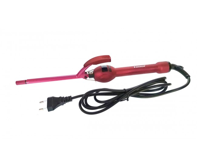 Ondulator ceramic profesional Bucle Afro Silhouette 19mm, 120-230 grade, Rosu SHINON - SH8769