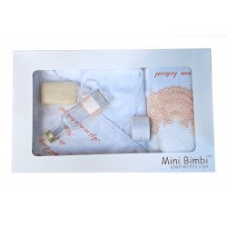 Trusou botez cu broderie, roz prafuit, set complet pentru biserica - HPY03