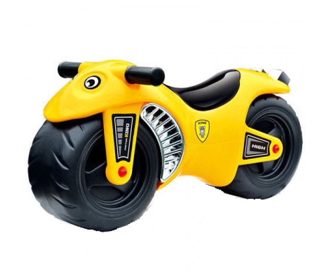 Motocicleta de jucarie pentru copii, de dimensiuni mari, galbena - 518G