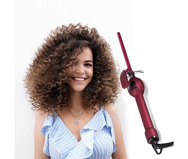 Ondulator ceramic profesional Bucle Afro Silhouette 19mm, 120-230 grade, Rosu SHINON - SH8769