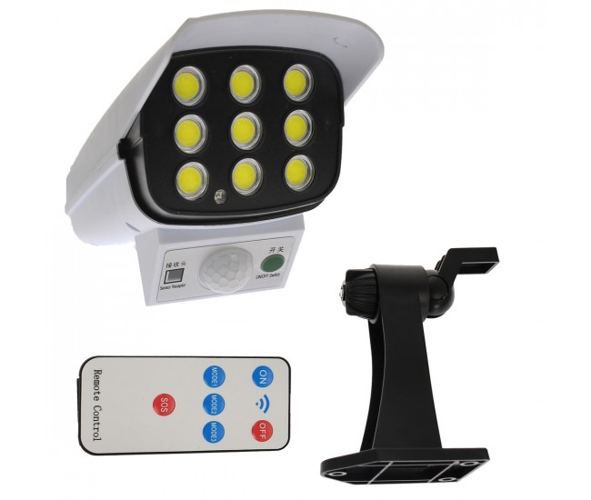Camera falsa cu lampa solara, 100 LED-uri, cu senzor de miscare - XZ213