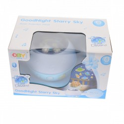  Lampa de veghe, jucarie pentru copii cu proiectie de lumini si muzica, albastru - O1833B