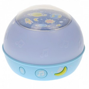  Lampa de veghe, jucarie pentru copii cu proiectie de lumini si muzica, albastru - O1833B
