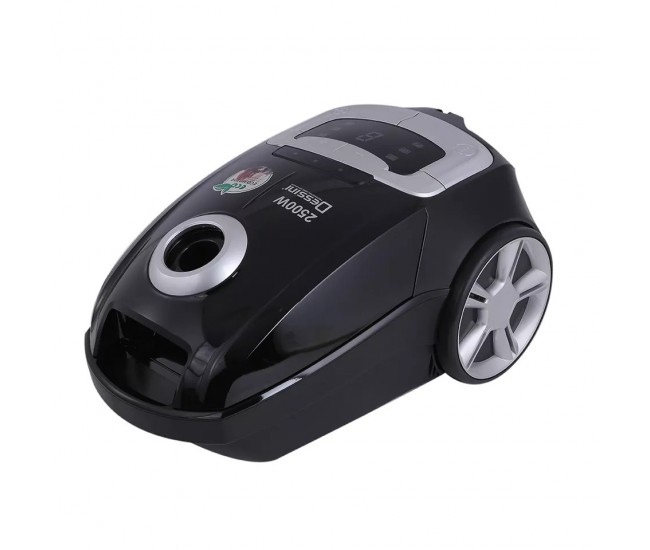 Aspirator DESSINI 2500W, cu filtru de aer HEPA si LED Display, cablu 5 m, negru DS777N