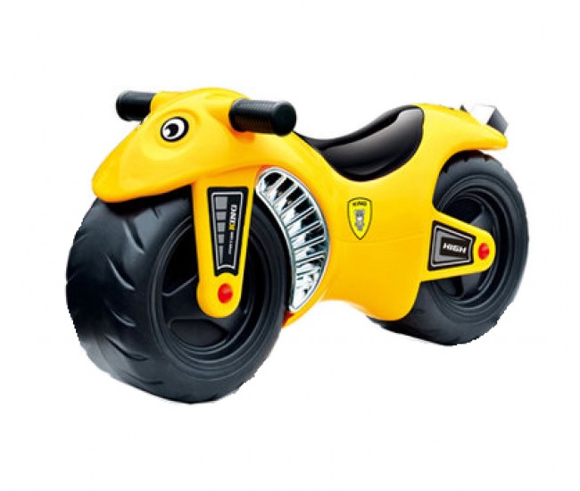 Motocicleta de jucarie pentru copii, de dimensiuni mari, galbena - 518G
