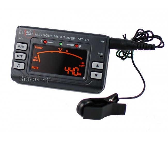 Aparat pentru acordat instrumente muzicale - Tuner, metronom si generator de ton pentru chitara MT-40 Aparat pentru acordat instrumente muzicale - Tuner, metronom si generator de ton pentru chitara MT-40