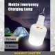 Bec LED portabil, cu incarcare solara pentru camping, 100 W si incarcare la retea - ZJV51