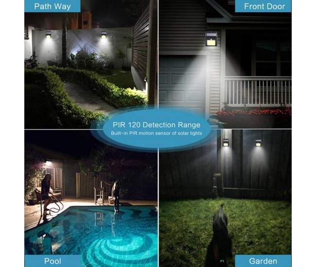 Lampa solara cu 20 de LED-uri, fara senzor, functional pe toata durata serii