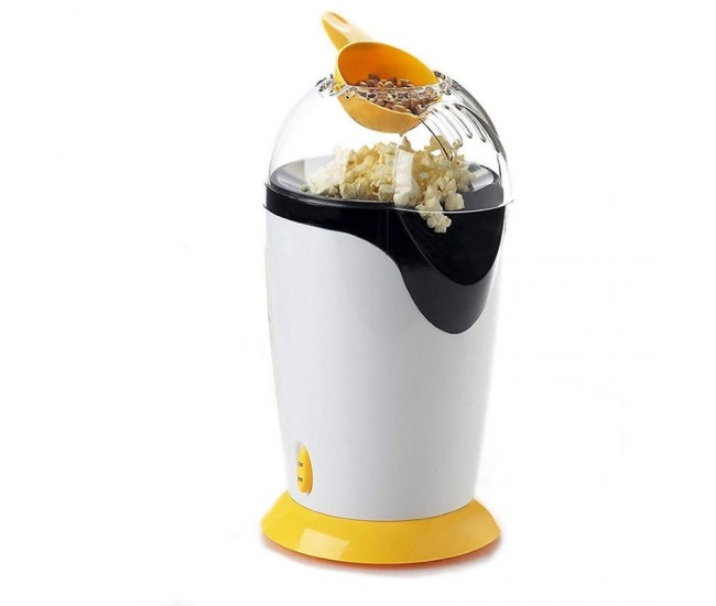 Aparat de facut popcorn Relia, 1200 W, fara ulei, dozator boabe inclus
