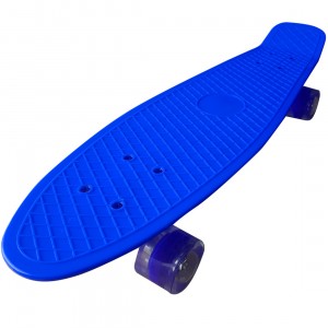 Skateboard roti din silicon cu lumini colorate Albastru 2311BLM