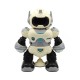 Robot de jucarie dansator cu sunete si luminite, rotire 360 grade, canta, danseaza si merge, alb, 66785