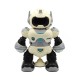 Robot de jucarie dansator cu sunete si luminite, rotire 360 grade, canta, danseaza si merge, alb, 66785