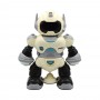 Robot de jucarie dansator cu sunete si luminite, rotire 360 grade, canta, danseaza si merge, alb, 66785