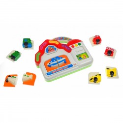Casuta interactiva de jucarie, pentru invatat, cu sunete si luminite, multicolor Casuta interactiva de jucarie, pentru invatat, cu sunete si luminite, multicolor