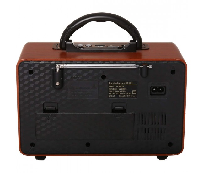 Radio Bluetooth cu MP3 Player, baterie reincarbaila, FM/AM/SW3, USB, SD/ TF CARD, Telecomanda - M113BTMD