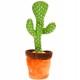 Cactus vorbitor de jucarie, repeta ce aude, cu muzica si luminite, verde/maro