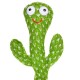 Cactus vorbitor de jucarie, repeta ce aude, cu muzica si luminite, verde/maro