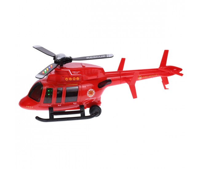 Elicopter de jucarie cu telecomanda, cu sunete, muzica si luminite, rosu