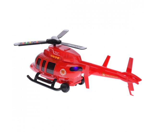 Elicopter de jucarie cu telecomanda, cu sunete, muzica si luminite, rosu