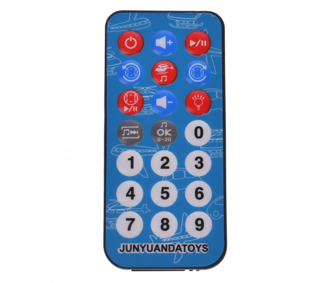 Elicopter de jucarie cu telecomanda, cu sunete, muzica si luminite, rosu
