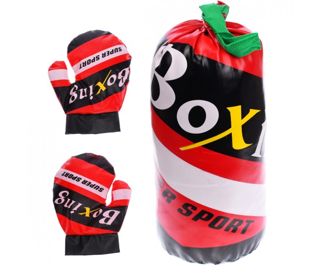 Set mini sac de box si manusi, 30 cm, pentru copii