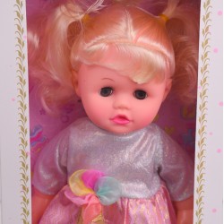 Papusa bebelus de jucarie, inaltime 30 cm, roz/albastru - 12084 Papusa bebelus de jucarie, inaltime 30 cm, roz/albastru - 12084