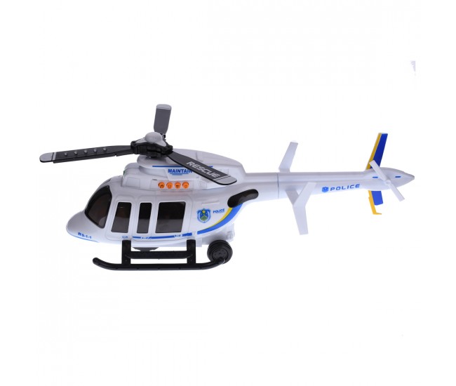 Elicopter de jucarie cu telecomanda, cu sunete, muzica si luminite, alb
