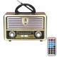 Radio Bluetooth cu MP3 Player, baterie reincarbaila, FM/AM/SW3, USB, SD/ TF CARD, Telecomanda - M113BTMD