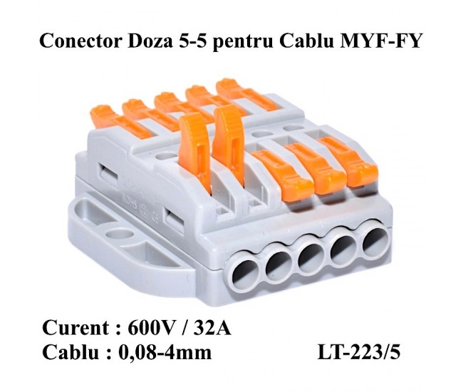 CONECTOR DOZA 5-5 PENTRU CABLU , LT-223/5