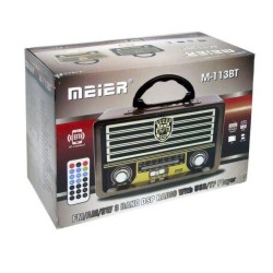 PRODUS RESIGILAT- Radio Bluetooth cu MP3 Player, baterie reincarbaila, FM/AM/SW3, USB, SD/ TF CARD, Telecomanda - M113BTMD