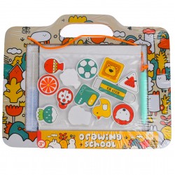 Tabla de jucarie, pentru scris, cu accesorii, din lemn, multicolor - 3315532 Tabla de jucarie, pentru scris, cu accesorii, din lemn, multicolor - 3315532