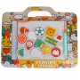 Tabla de jucarie, pentru scris, cu accesorii, din lemn, multicolor - 3315532