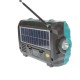 Radio MP3 Portabil cu Bluetooth, Panou Solar si baterie reincarcabila, cu Lanterna, USB, TF, AUX, Albastru - PX778BLUE