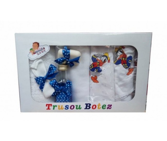 Trusou botez baieti cu Donald Duck  - set personalizat biserica TB31ALINUTA