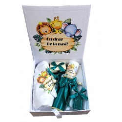 Set Trusou si lumanare pentru botez fetite si baieti, set complet pentru biserica ALBINUTA9