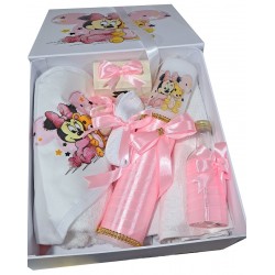 Set Trusou si lumanare pentru botez fetite, set complet pentru biserica ALBINUTA14 Set Trusou si lumanare pentru botez fetite, set complet pentru biserica ALBINUTA14