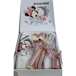 Set Trusou si lumanare pentru botez fetite, set complet pentru biserica ALBINUTA21 Set Trusou si lumanare pentru botez fetite, set complet pentru biserica ALBINUTA21