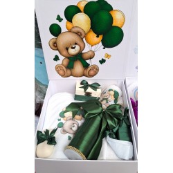 Set trusou si lumanare pentru botez fetite si baieti, set complet pentru biserica ALBINUTA25 Set trusou si lumanare pentru botez fetite si baieti, set complet pentru biserica ALBINUTA25