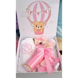 Set trusou si lumanare pentru botez fetite si baieti, set complet pentru biserica ALBINUTA26 Set trusou si lumanare pentru botez fetite si baieti, set complet pentru biserica ALBINUTA26