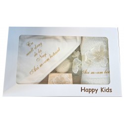 Trusou botez, cu broderie, set complet pentru biserica - HPY10 Trusou botez, cu broderie, set complet pentru biserica - HPY10
