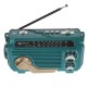 Radio MP3 Portabil cu Bluetooth, Panou Solar si baterie reincarcabila, cu Lanterna, USB, TF, AUX, Albastru - PX778BLUE