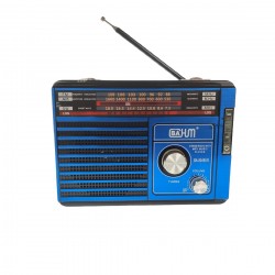 Radio MP3 portabil, baterie reincarcabila, USB, TF, AUX, Albastru - BA8049UR