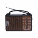 Radio MP3 la retea si portabil, cu 5 benzi FM/AM/SW 1-2/TV , maro - JR608ACW