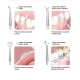 Irigator Oral Profesional pentru dus bucal, 4 Capete Curatare Anti-Tartru, Rezervor 220 ml, Alb
