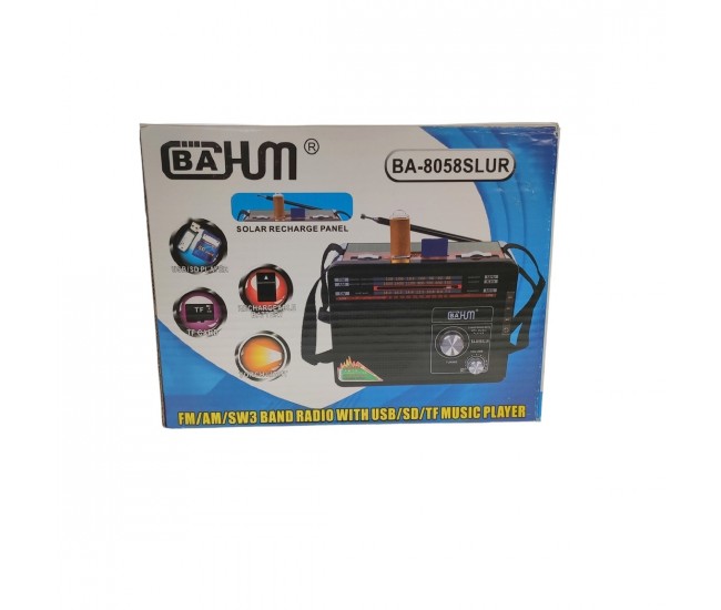 Radio MP3 portabil, baterie reincarcabila, USB, TF, AUX, Albastru - BA8049UR
